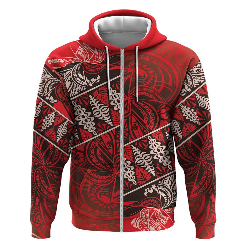 Vintage Ngatu Tribal Tonga Pattern Hoodie - Polynesian Pride