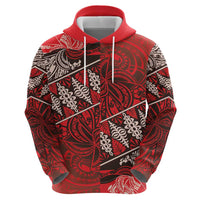 Vintage Ngatu Tribal Tonga Pattern Hoodie - Polynesian Pride