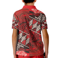 Vintage Ngatu Tribal Tonga Pattern Kid Polo Shirt LT9 - Polynesian Pride