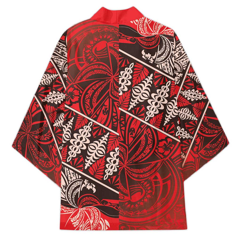 Vintage Ngatu Tribal Tonga Pattern Kimono LT9 - Polynesian Pride