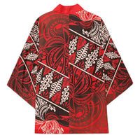 Vintage Ngatu Tribal Tonga Pattern Kimono LT9 - Polynesian Pride