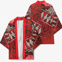 Vintage Ngatu Tribal Tonga Pattern Kimono LT9 - Polynesian Pride