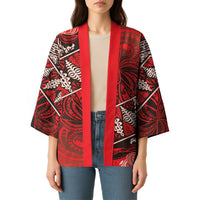 Vintage Ngatu Tribal Tonga Pattern Kimono LT9 - Polynesian Pride