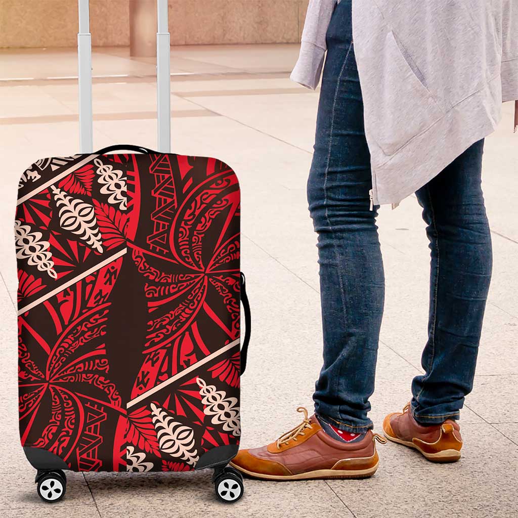 Vintage Ngatu Tribal Tonga Pattern Luggage Cover - Polynesian Pride