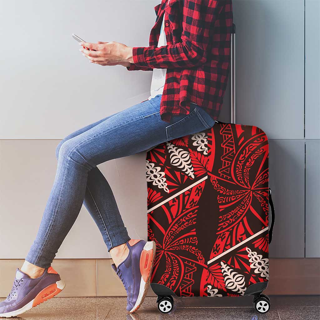 Vintage Ngatu Tribal Tonga Pattern Luggage Cover - Polynesian Pride