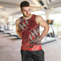 Vintage Ngatu Tribal Tonga Pattern Men Tank Top - Polynesian Pride