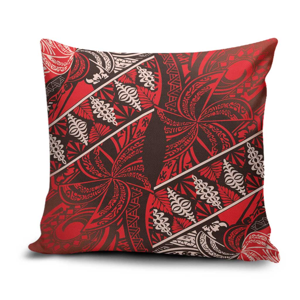 Vintage Ngatu Tribal Tonga Pattern Pillow Cover LT9 Red - Polynesian Pride