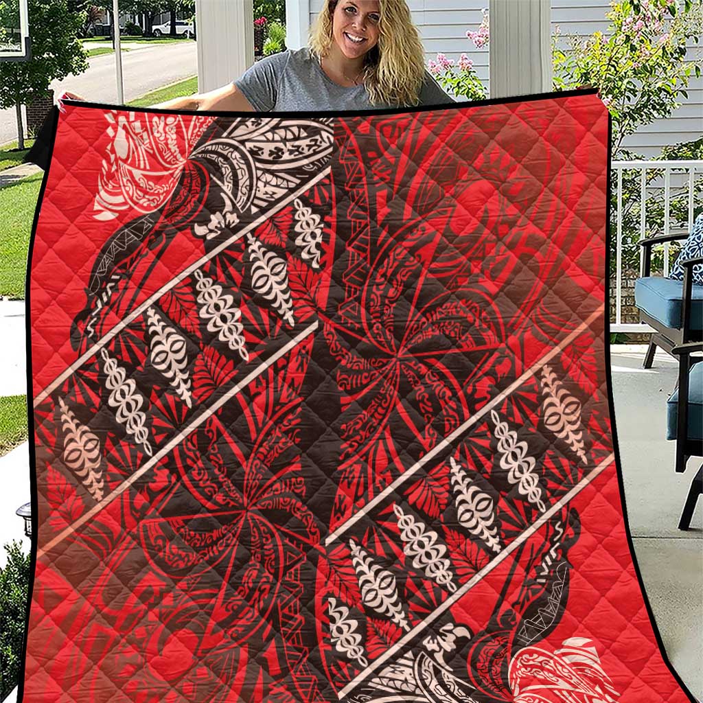 Vintage Ngatu Tribal Tonga Pattern Quilt - Polynesian Pride