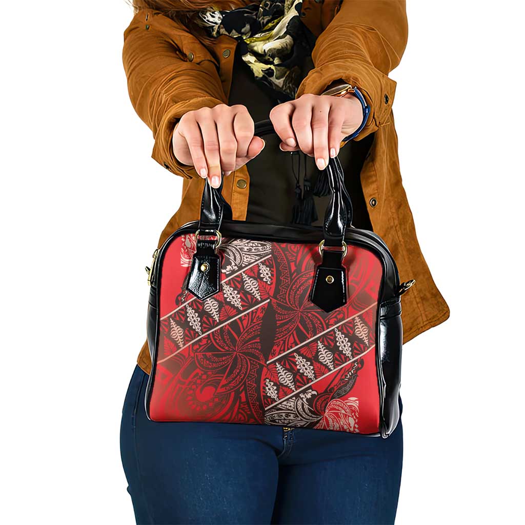 Vintage Ngatu Tribal Tonga Pattern Shoulder Handbag - Polynesian Pride