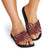 Vintage Ngatu Tribal Tonga Pattern Slide Sandals - Polynesian Pride