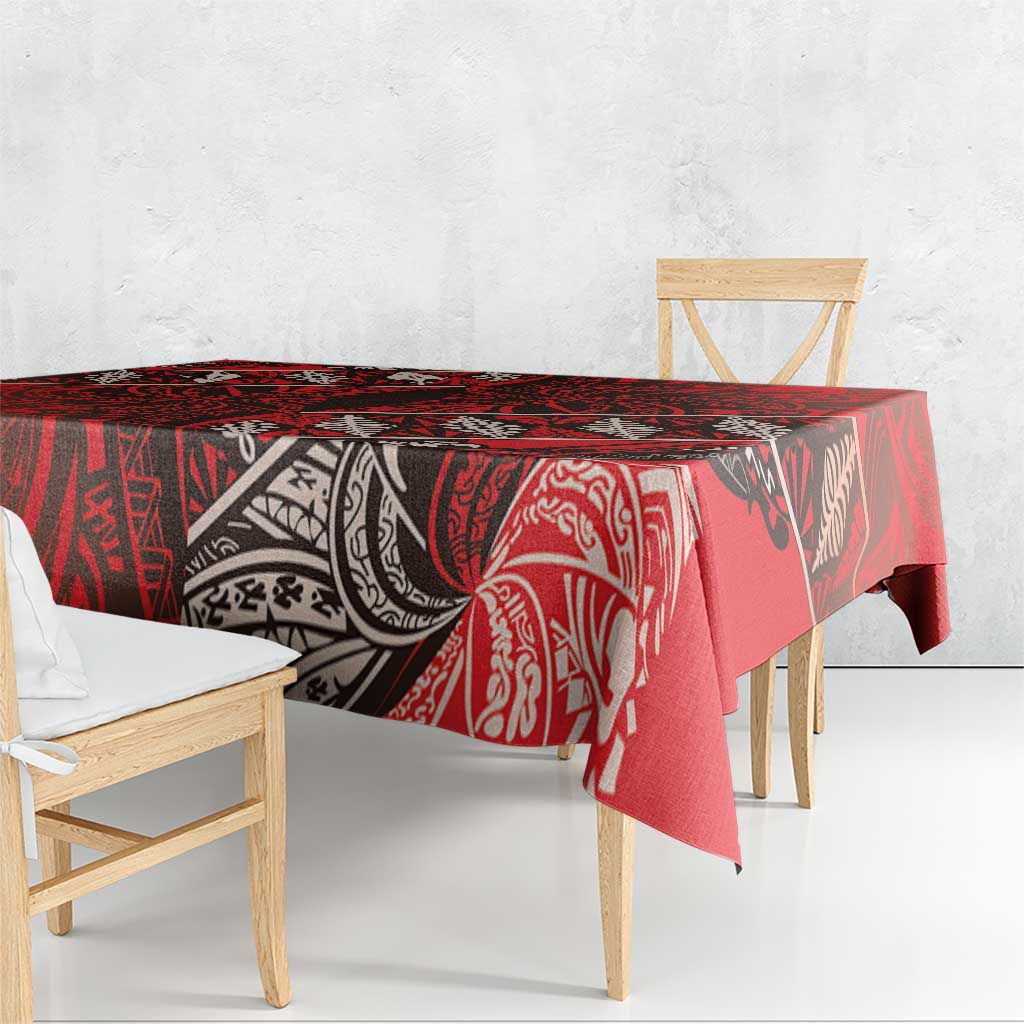 Vintage Ngatu Tribal Tonga Pattern Tablecloth - Polynesian Pride