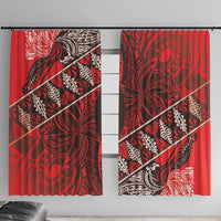 Vintage Ngatu Tribal Tonga Pattern Window Curtain - Polynesian Pride