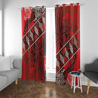 Vintage Ngatu Tribal Tonga Pattern Window Curtain - Polynesian Pride