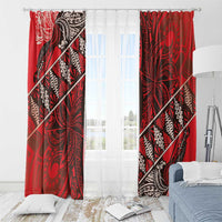 Vintage Ngatu Tribal Tonga Pattern Window Curtain - Polynesian Pride