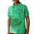 Strong Maui Kid Polo Shirt Good Living Hawaii with Shaka Sign Kakau Tribal Green LT9 Kid Green - Polynesian Pride