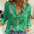 Personalised Strong Maui Women Casual Shirt Good Living Hawaii with Shaka Sign Kakau Tribal Green LT9 Female Green - Polynesian Pride