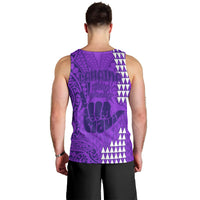Strong Maui Men Tank Top Good Living Hawaii with Shaka Sign Kakau Tribal Purple LT9 - Polynesian Pride