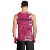 Maui Island Men Tank Top Kakau Tribal Mixed Polynesian Pattern Pink LT9 - Polynesian Pride