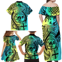 malampa-fiji-day-family-matching-off-shoulder-maxi-dress-and-hawaiian-shirt-vanuatu-sand-drawing-with-polynesian-pattern