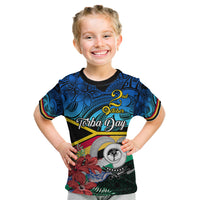 Torba Vanuatu Kid T Shirt Sand Drawing With Polynesian Pattern LT9 Black - Polynesian Pride