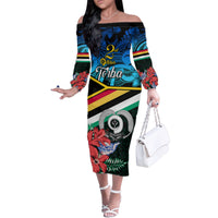 personalised-torba-vanuatu-family-matching-off-shoulder-long-sleeve-dress-and-hawaiian-shirt-sand-drawing-with-polynesian-pattern