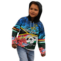 Personalised Torba Vanuatu Kid Hoodie Sand Drawing With Polynesian Pattern LT9 - Polynesian Pride