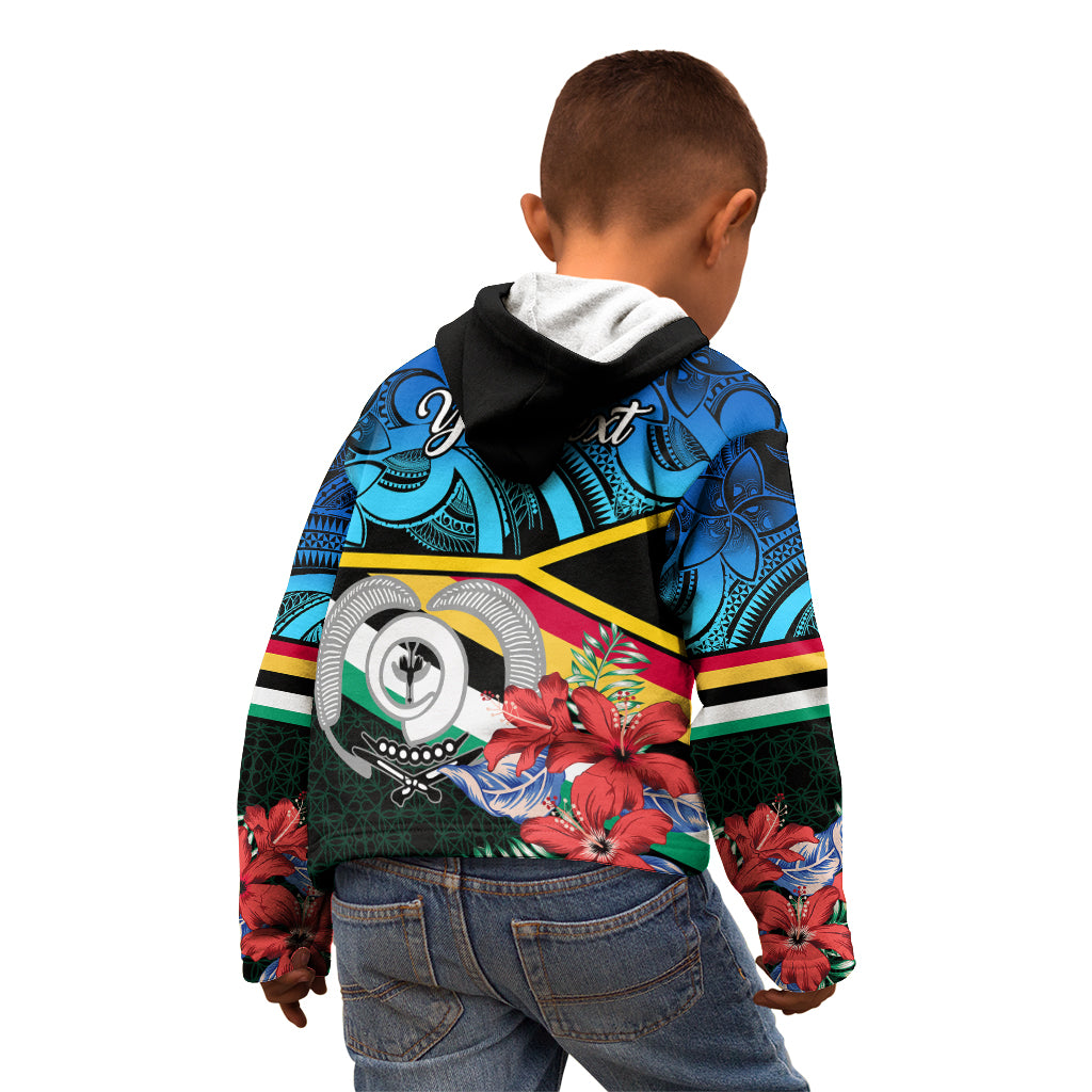 Personalised Torba Vanuatu Kid Hoodie Sand Drawing With Polynesian Pattern LT9 - Polynesian Pride