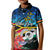 Personalised Torba Vanuatu Kid Polo Shirt Sand Drawing With Polynesian Pattern LT9 Kid Black - Polynesian Pride