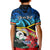 Personalised Torba Vanuatu Kid Polo Shirt Sand Drawing With Polynesian Pattern LT9 - Polynesian Pride