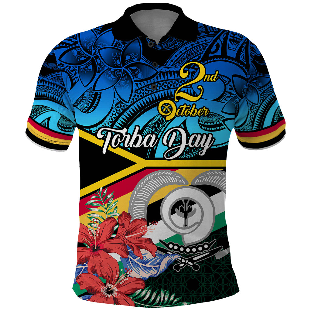 Personalised Torba Vanuatu Polo Shirt Sand Drawing With Polynesian Pattern LT9 Black - Polynesian Pride