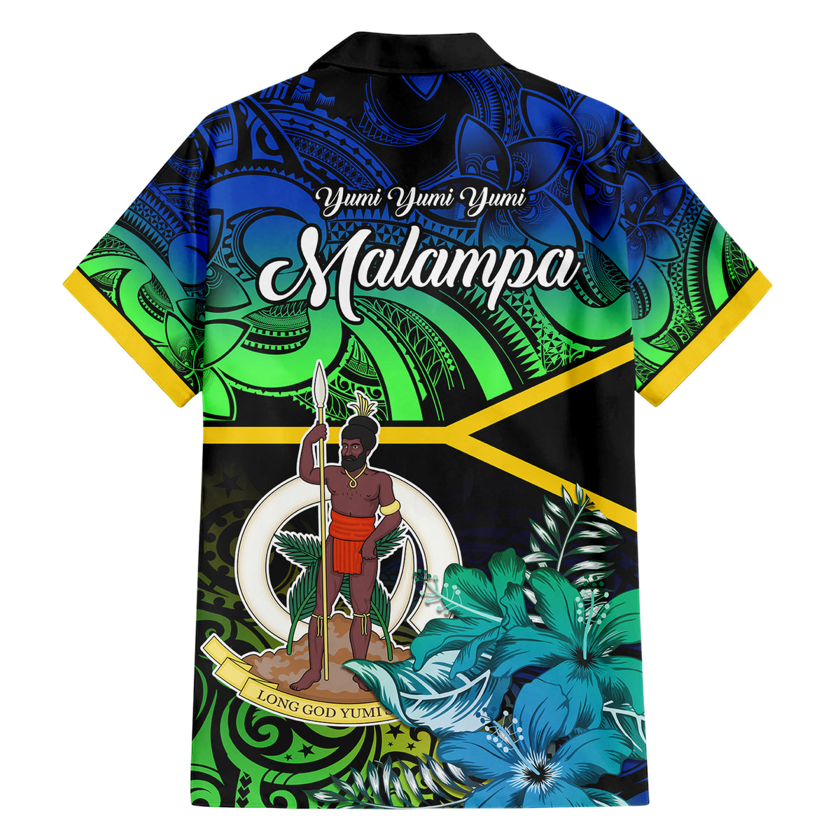 malampa-day-hawaiian-shirt-vanuatu-flowers-with-malampa-emblem-tribal-pattern