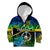Malampa Day Kid Hoodie Vanuatu Flowers with Malampa Emblem Tribal Pattern LT9 Zip Hoodie Black - Polynesian Pride