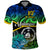 Malampa Day Polo Shirt Vanuatu Flowers with Malampa Emblem Tribal Pattern LT9 Black - Polynesian Pride