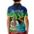 Personalised Malampa Day Kid Polo Shirt Vanuatu Flowers with Malampa Emblem Tribal Pattern LT9 - Polynesian Pride