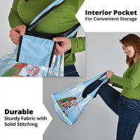 Melanesian Fiji Kula Bird Grocery Bag with Tagimoucia Masi Tapa Pattern