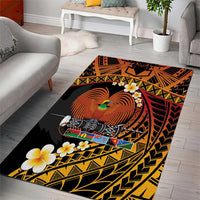 Melanesian Papua New Guinea Area Rug Plumeria Bird of Paradise Tribal