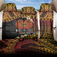 Melanesian Papua New Guinea Back Car Seat Cover Plumeria Bird of Paradise Tribal