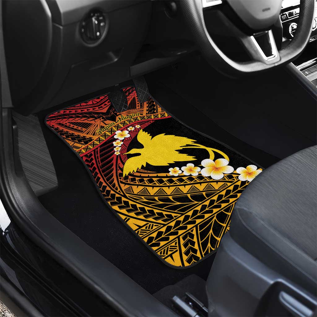 Melanesian Papua New Guinea Car Mats Plumeria Bird of Paradise Tribal