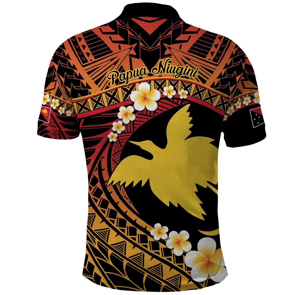 Melanesian Papua New Guinea Polo Shirt Plumeria Bird of Paradise Tribal