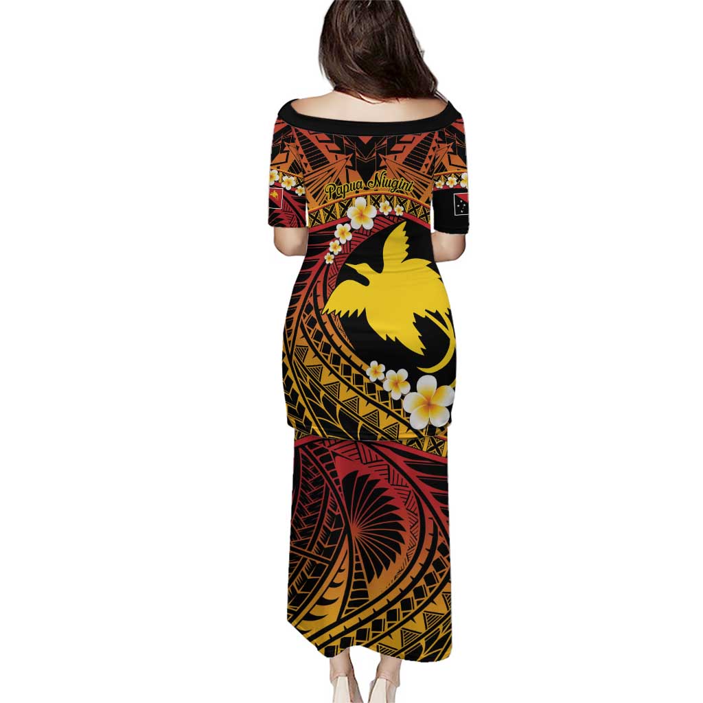 Melanesian Papua New Guinea Puletasi Plumeria Bird of Paradise Tribal