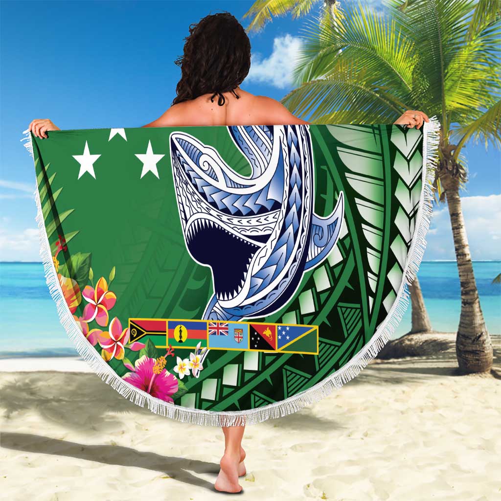 Melanesian Solomon Islands Beach Blanket Tropical Shark Tattoo