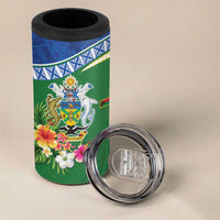 Melanesian Solomon Islands 4 in 1 Can Cooler Tumbler Tropical Shark Tattoo