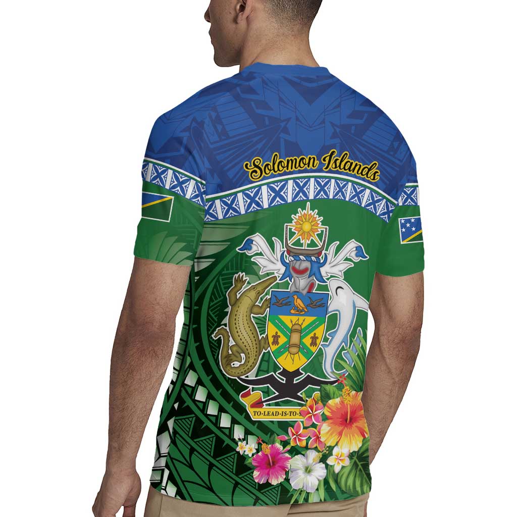 Melanesian Solomon Islands Rugby Jersey Tropical Shark Tattoo