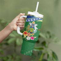 Melanesian Solomon Islands Tumbler With Handle Tropical Shark Tattoo