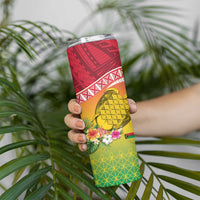 Melanesian Ni-Vanuatu Skinny Tumbler Sea Turtle with Sand Drawing Pattern LT9 - Polynesian Pride