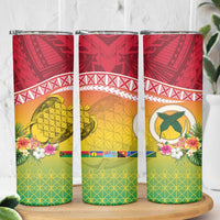 Melanesian Ni-Vanuatu Skinny Tumbler Sea Turtle with Sand Drawing Pattern LT9 - Polynesian Pride