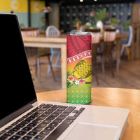 Melanesian Ni-Vanuatu Skinny Tumbler Sea Turtle with Sand Drawing Pattern LT9 - Polynesian Pride