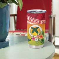 Melanesian Ni-Vanuatu Tumbler Cup Sea Turtle with Sand Drawing Pattern