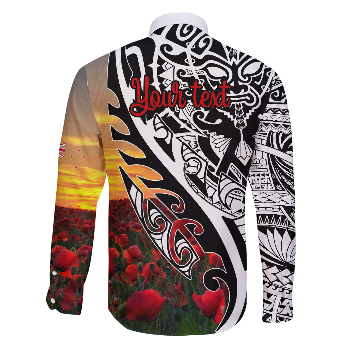 Personalised New Zealand Waitangi and ANZAC day Family Matching Long Sleeve Bodycon Dress and Hawaiian Shirt LT9 - Polynesian Pride