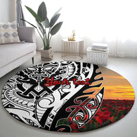 Personalised New Zealand Waitangi and ANZAC day Round Carpet LT9 - Polynesian Pride